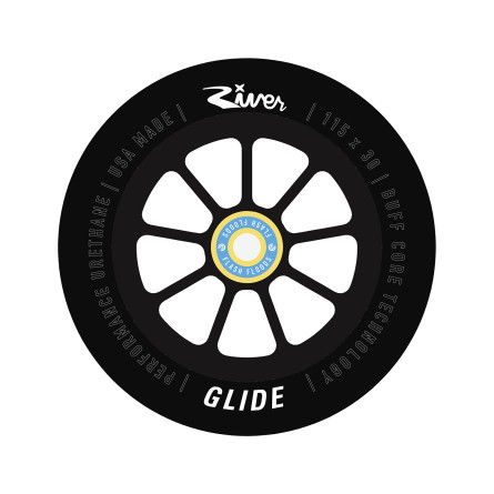 River Wheel Co - "Shadow" Glide 115 x 30mm Wheels (Black on Black)