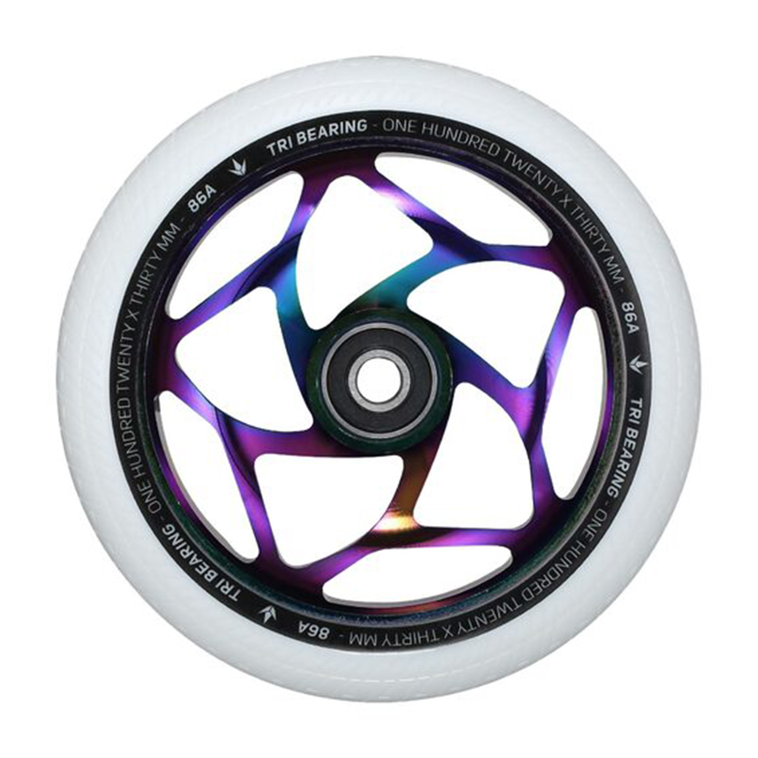 Limit Pro Scooter Wheels 120x24mm Oil Slick Hollow Core Scooter Replacement  Wheels for Stunt Trick Scooters a Pair with ABEC-9 Bearings Installed